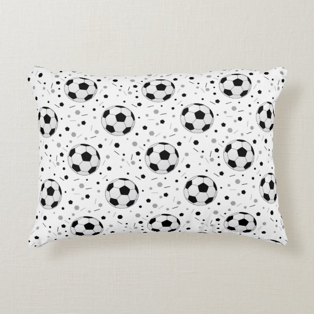 Soccer balls decorative pillow (Front)