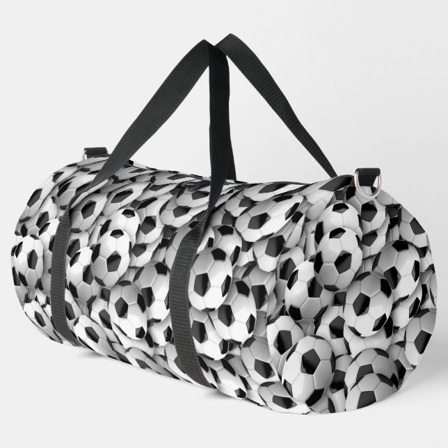 Soccer Balls Design Duffel Bag (Left Corner)
