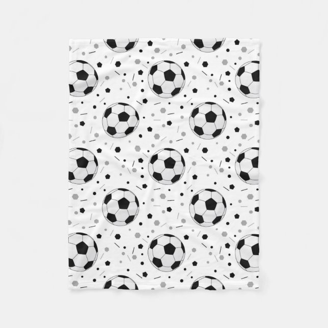Soccer balls fleece blanket (Front)