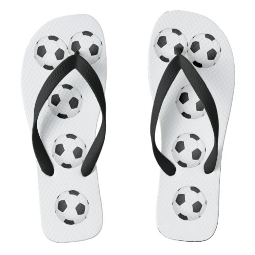 Soccer balls flip flops by dalDesignNZ