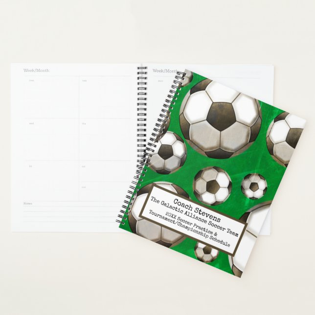 Soccer Balls | Green Soccer Field | Coach Practice Planner (Display)
