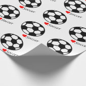 Soccer Balls I Love Soccer Wrapping Paper (Corner)