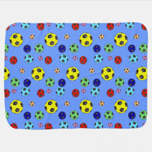 Soccer Balls In Many Colors Receiving Blanket