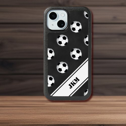 Soccer Balls Monogram iPhone 15 Case