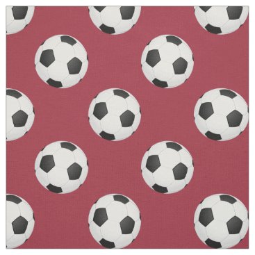 soccer balls on your choice background color fabric