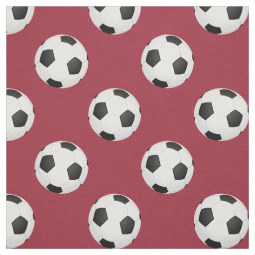 soccer balls on your choice background color fabric