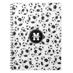soccer balls pattern boys girls sports notebook