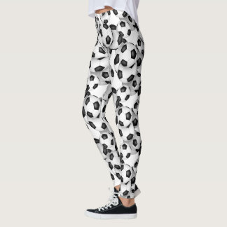 Soccer balls pattern leggings