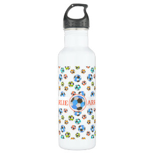Soccer Balls Personalized Sports Stainless Steel Water Bottle