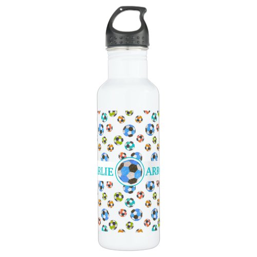 Soccer Balls Personalized Sports Stainless Steel Water Bottle