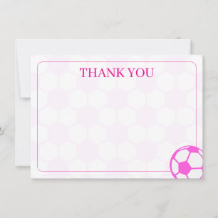 Soccer Balls Pink and White Blank Note Card