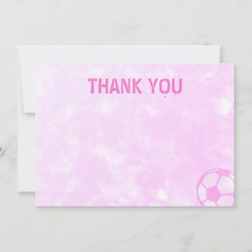 Soccer Balls Pink Watercolor Blank Note Card