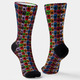 Soccer Balls Pop Art, Crew Socks