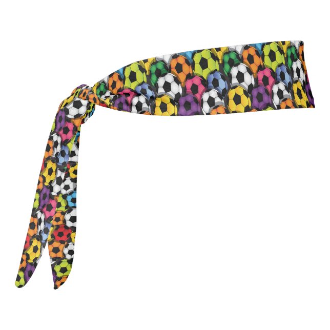 Soccer Balls Print Tie Headband (Rotate 270)