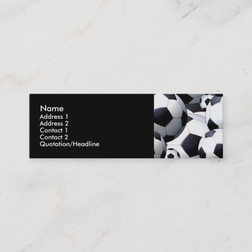 Customizable Soccer Balls Profile Cards Business Card Template