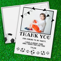 Soccer Balls Sports Photo Birthday Thank you Postcard