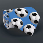 Soccer Balls Sportsman Tie<br><div class="desc">A great choice for the soccer player,  coach or fan,  this tie features a soccer ball pattern over a blue background. You can change the background to any other color by using the "customize it" option.</div>