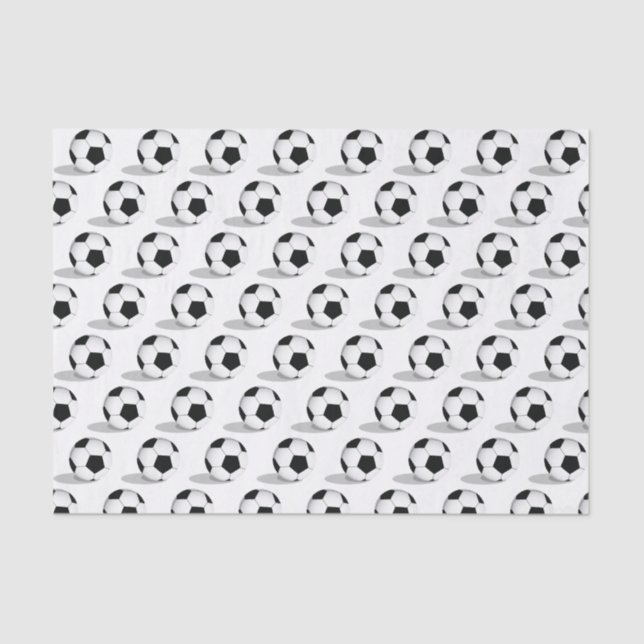 Soccer Balls with shadows | Tissue Paper (Front)