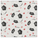 soccer balls with tiny hearts pattern sports fabric