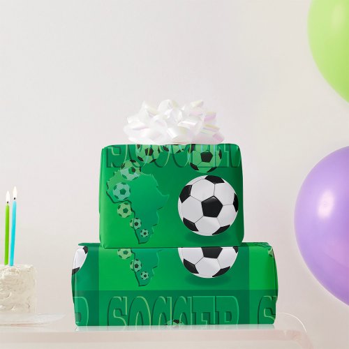 Soccer Balls Wrapping Paper