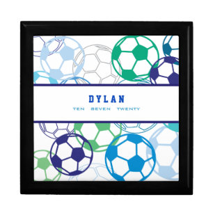 SOCCER Bar Bat Mitzvah Money Memory Keepsake Gift Box