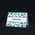 SOCCER Bar Bat Mitzvah Thank You Card<br><div class="desc">Email me requests anytime at: Marlalove@hotmail.com</div>