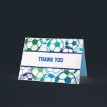 SOCCER Bar Bat Mitzvah Thank You Card<br><div class="desc">Email me requests anytime at: Marlalove@hotmail.com</div>