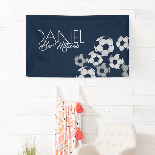 Soccer Bar Mitzvah Banner