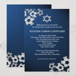 Soccer Bar Mitzvah Invitation