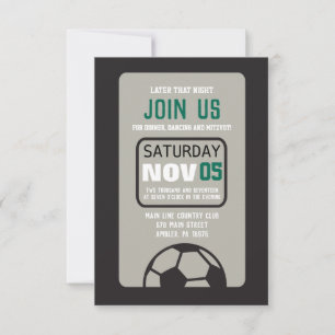 SOCCER Bar Mitzvah Invitation Party Card