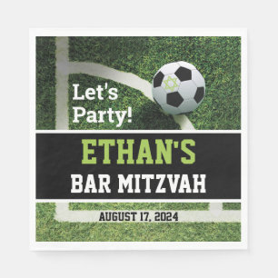 Soccer Bar Mitzvah Let's Party! Napkins