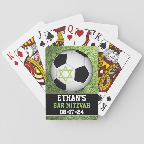 Soccer Bar Mitzvah Playing Cards