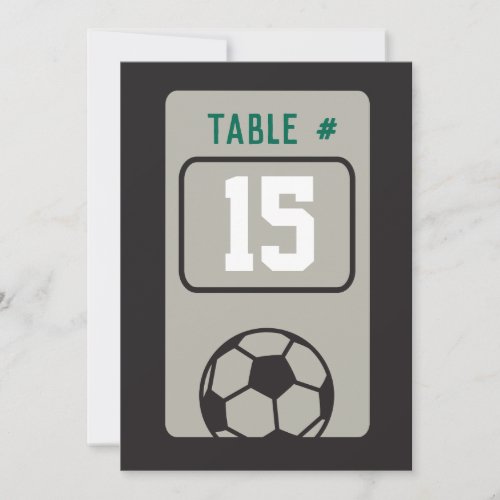 SOCCER Bar Mitzvah Table Seating Card