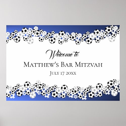Soccer Bar Mitzvah Welcome Sign
