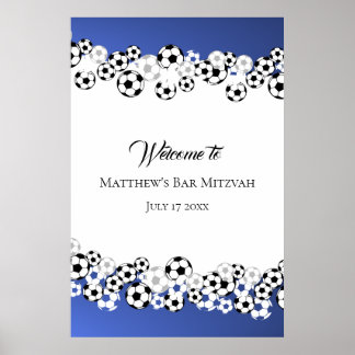 Soccer Bar Mitzvah Welcome Sign