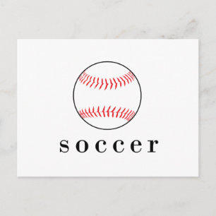 Soccer Baseball Funny Hilarious Sports T-Shirt Postcard