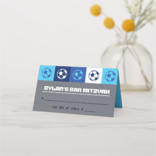 SOCCER Bat Mitzvah Table Seating Escort Card