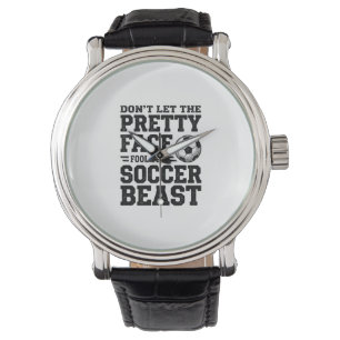 Soccer Beast Pretty Face Vintage Typography Shirt_ Watch