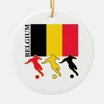 Soccer Belgium Ceramic Ornament by nitsupak at Zazzle