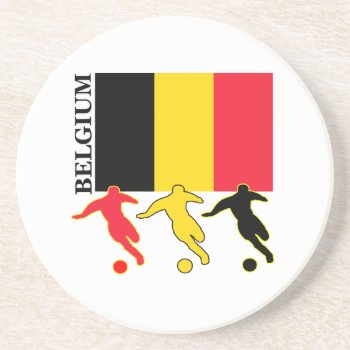 Soccer Belgium Sandstone Coaster by nitsupak at Zazzle