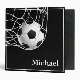 Soccer Binder-Custom Name 3 Ring Binder