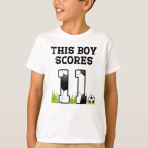 Soccer Birthday - 11 Year Old Boy - 11th Birthday T-Shirt