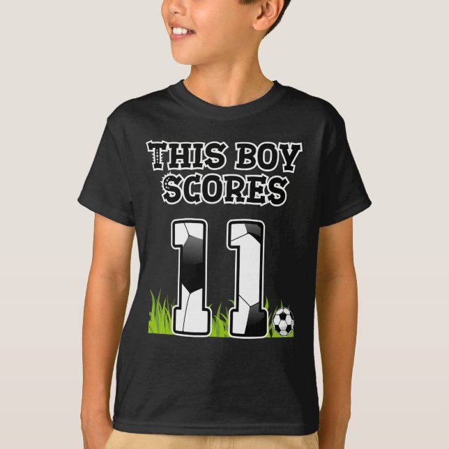 Soccer Birthday - 11 Year Old Boy - 11th Birthday T-Shirt (Front)