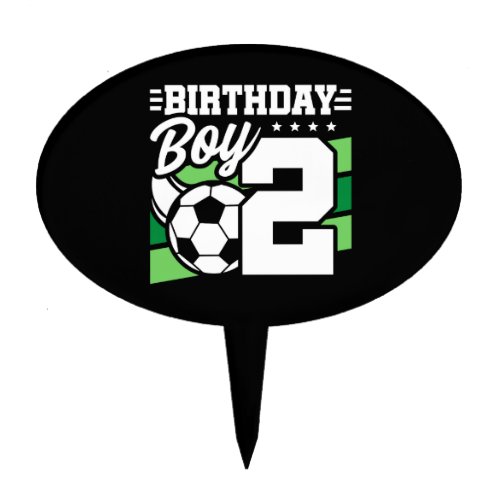 Soccer Birthday _ 2 Year Old Boy _ 2nd Birthday Cake Topper