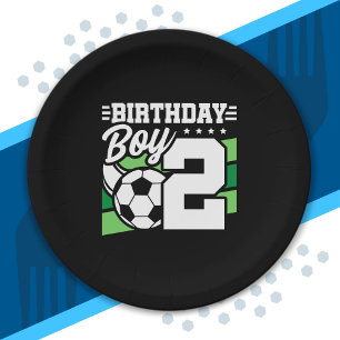 Soccer Birthday - 2 Year Old Boy - 2nd Birthday Paper Plates