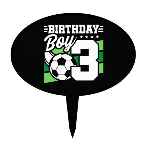 Soccer Birthday _ 3 Year Old Boy _ 3rd Birthday Cake Topper