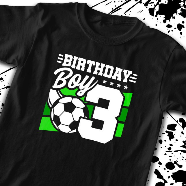 Soccer Birthday - 3 Year Old Boy - 3rd Birthday T-Shirt (Creator Uploaded)
