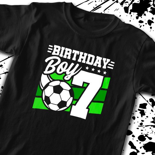 Soccer Birthday _ 7 Year Old Boy _ 7th Birthday T_Shirt