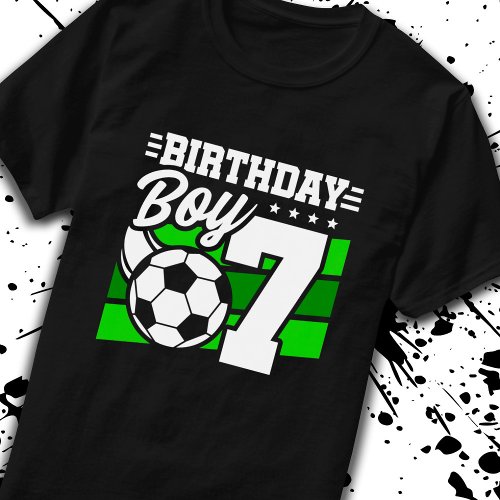 Soccer Birthday _ 7 Year Old Boy _ 7th Birthday T_Shirt