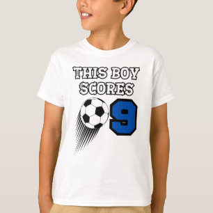 Soccer Birthday - 9 Year Old Boy - 9th Birthday T-Shirt